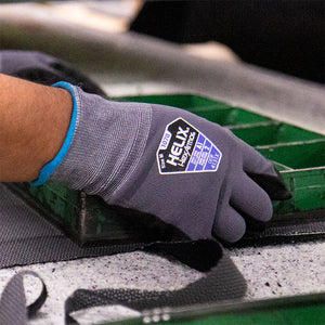 worker measuring material wearing Helix® 1070