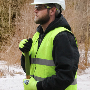 worker holding a shovel handle wearing Helix® Cold Weather 2077