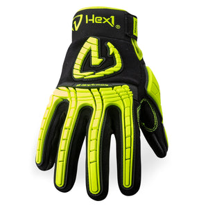 Back of hand view of Hex1 2131 utility glove showcasing the impact protection.