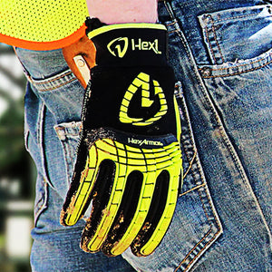 Hand wearing the Hex1 2131 utility glove in a general purpose task.