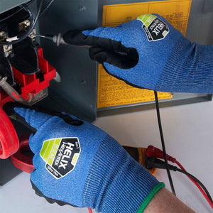 electrician testing wire wearing Helix® 3025