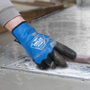 worker spreading cement wearing Helix® 3070