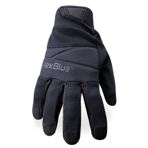 Back-of-hand view of HexBlue™ 4045 needle-resistant law enforcement glvoes.