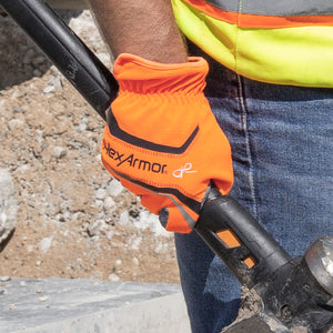 person wearing Chrome SLT® 4072 holding sledge hammer