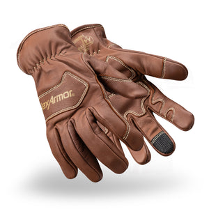 Chrome SLT 5081 arc flash resistant utility safety gloves shown as they might appear on your hands.