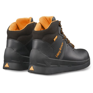 Back side of HeatArmor™ work boot showcasing HeatArmor's hi-vis details on the liner and heel.