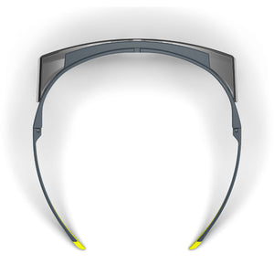 LT250 grey over the glasses safety glasses from the top-down.