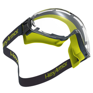 LT300 safety goggles showcasing the optical clarity of the lens.