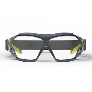 MX225G with strap scratch-resistant safety glasses as shown from the front.