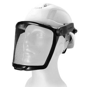 Ceros® XP Click-and-Go® Magnetic Mesh Face Shield Kit attached to helmet