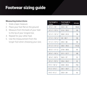 Footwear sizing guide