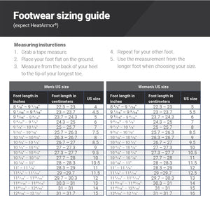 Footwear sizing guide