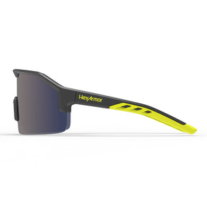 Shockwave safety glasses from the side showcasing the HexArmor logo on the frame.