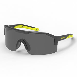 Shockwave safety glasses shown as they are sitting on a table.