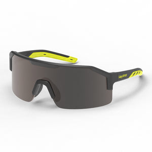 Shockwave safety glasses shown as they are sitting on a table.