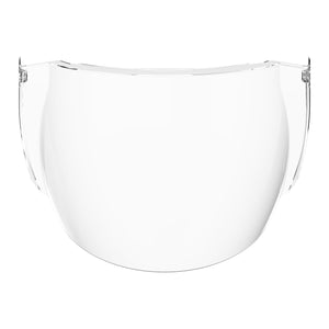 Front view of universal face shield window as it appears in space without being attached to TruSpan.