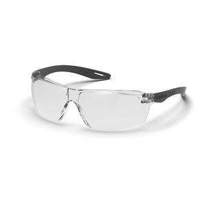 VuFlex safety glasses shown as they are sitting on a table.