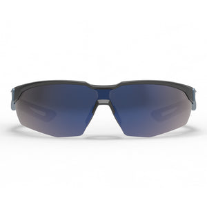 VuFlight blue mirror safety glasses as shown from the front.