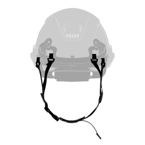 Ceros® XP 4-point helmet chin strap attached to helmet front view