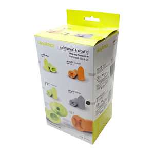 accuFit earplug box packaging