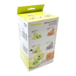 accuFit earplug box packaging angle view