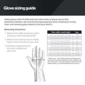 Glove sizing guide