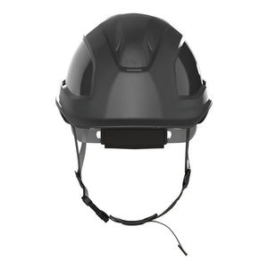 Ceros XP450AE chin strap safety helmet as shown from the front.