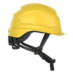 Ceros XP450AE with Mips yellow class E safety helmet as shown from the side.