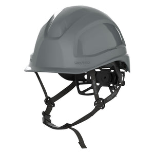 Ceros XP450AE with Mips grey class E safety helmet with chin strap.