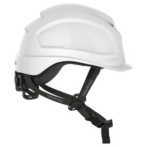 Ceros XP450A with Mips white vented safety helmet as shown from the side.