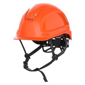 Ceros XP450A with Mips Hi-vis orange vented safety helmet with chin strap.