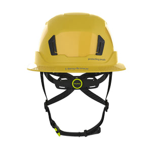 Ceros XT400 with Mips safety system in yellow rear view image