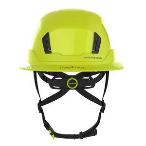 Ceros XT400E with Mips safety system in hi-vis yellow rear view image