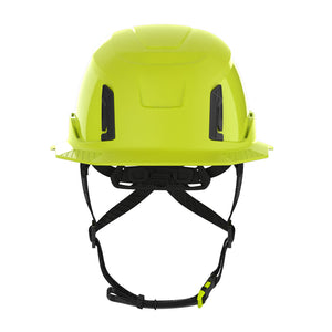 Ceros XT400E with Mips safety system in hi-vis yellow front view image