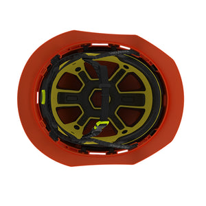 Ceros XT400E with Mips safety system in hi-vis orange suspension image