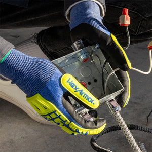 person holding a receptacle box wearing Helix® 3015