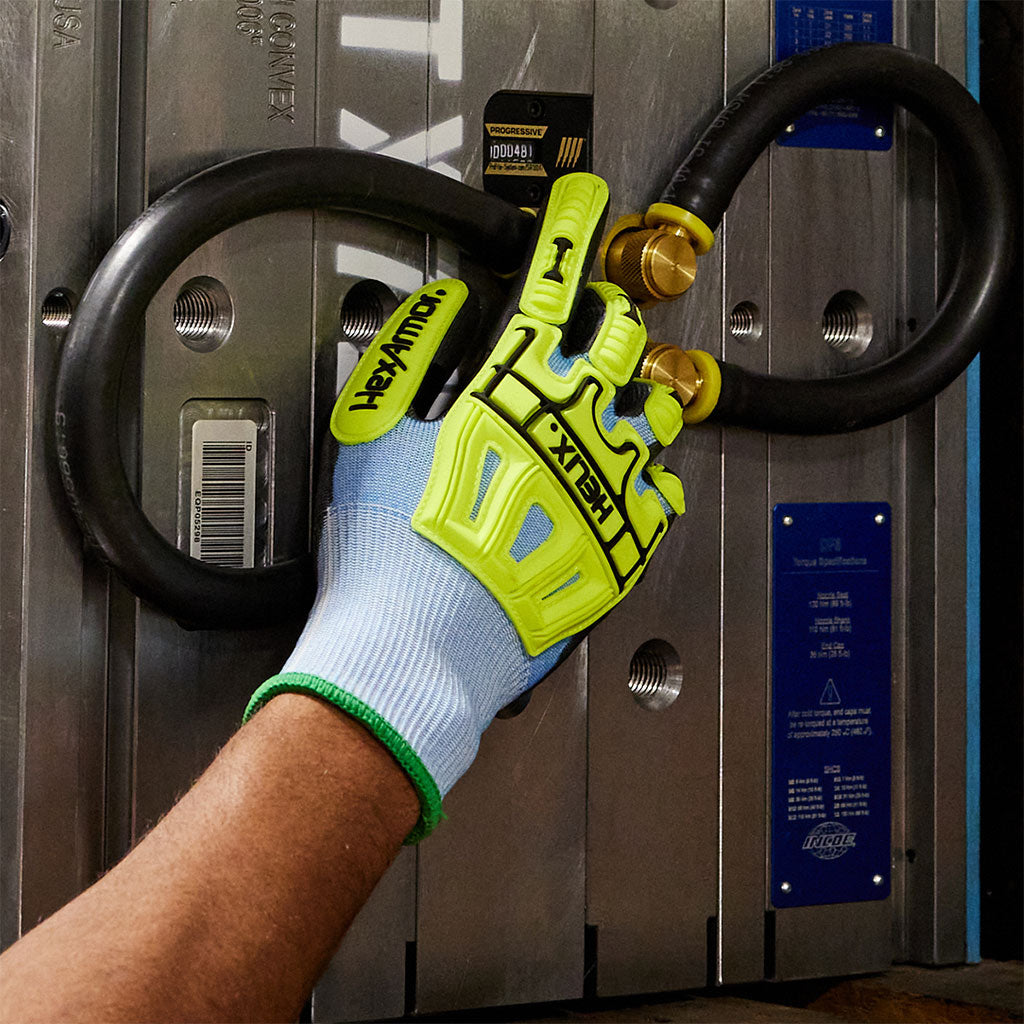 person hand on part wearing Helix® Core™ series 3012 