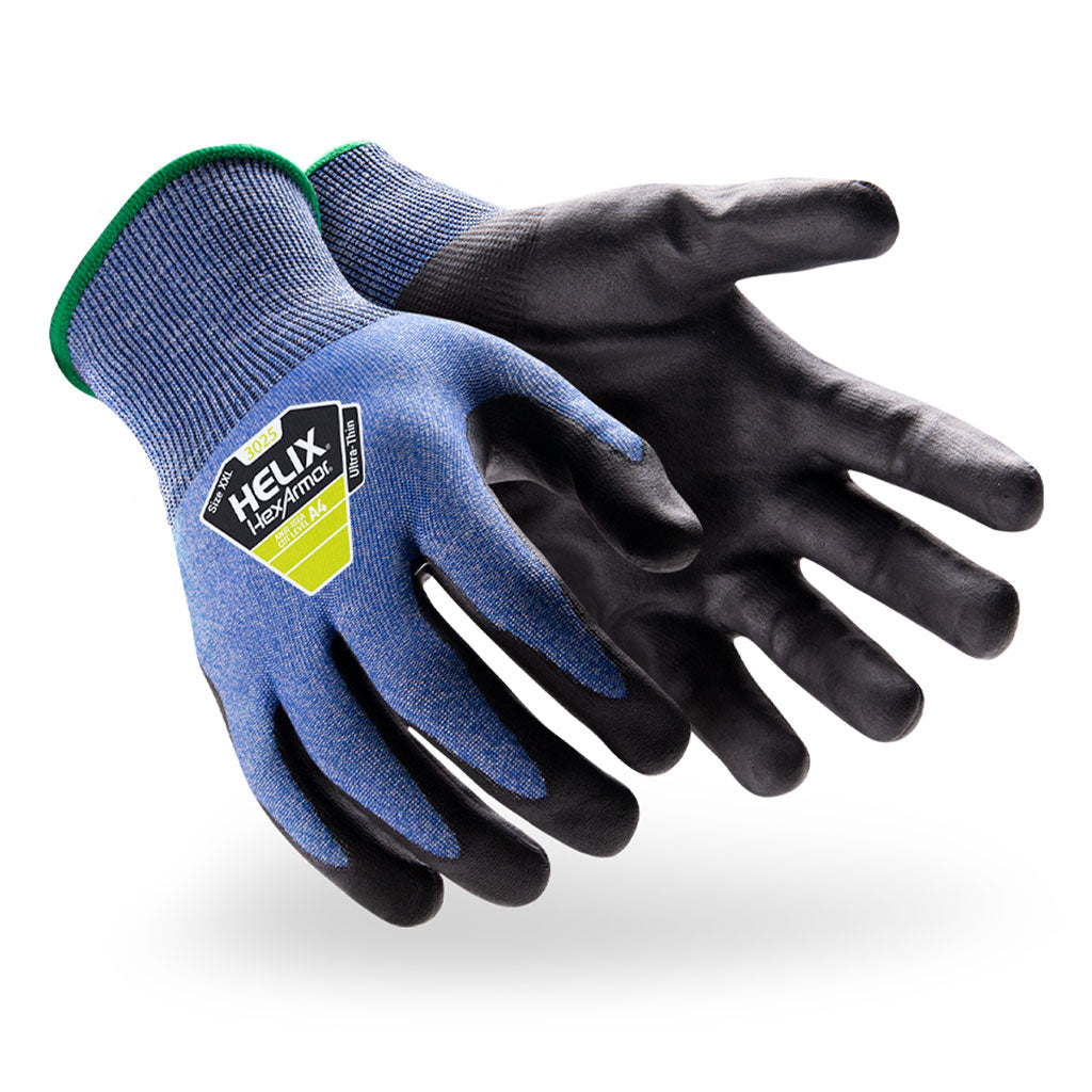 Hexarmor Safety Gloves, Xxl, Slip On Cuff, White/orange/grey [PK/1.0] Model: 4073-XXL