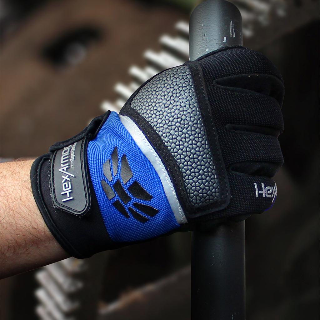 person wearing Chrome Series® Mechanic's+ 4018 holding a lever