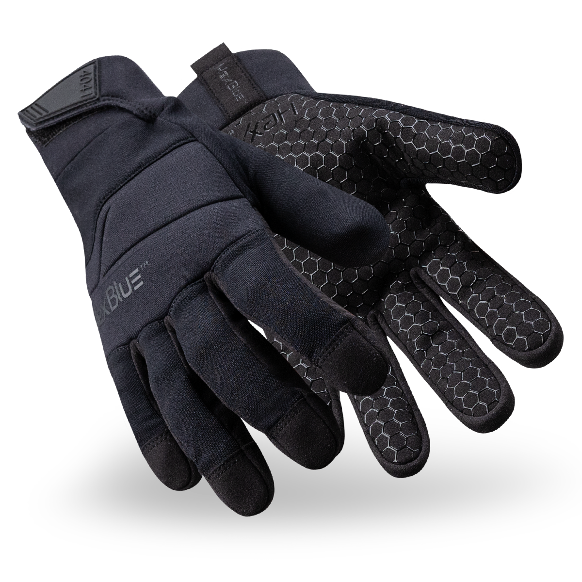 View of the HexBlue 4041 needle-resistant gloves as they might appear on your hands.