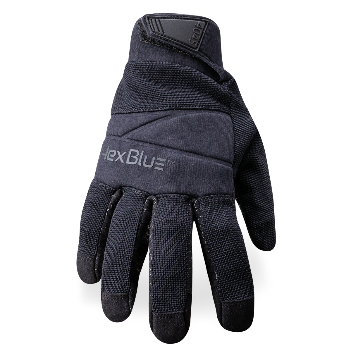 Back-of-hand view of HexBlue™ 4045 needle-resistant law enforcement glvoes.