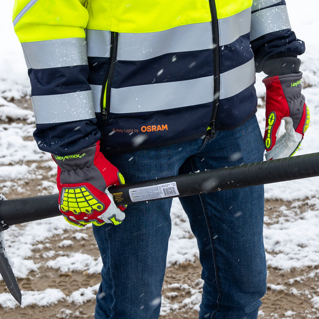 person holding a pick axe wearing Chrome SLT® Winter 4073W in the winter