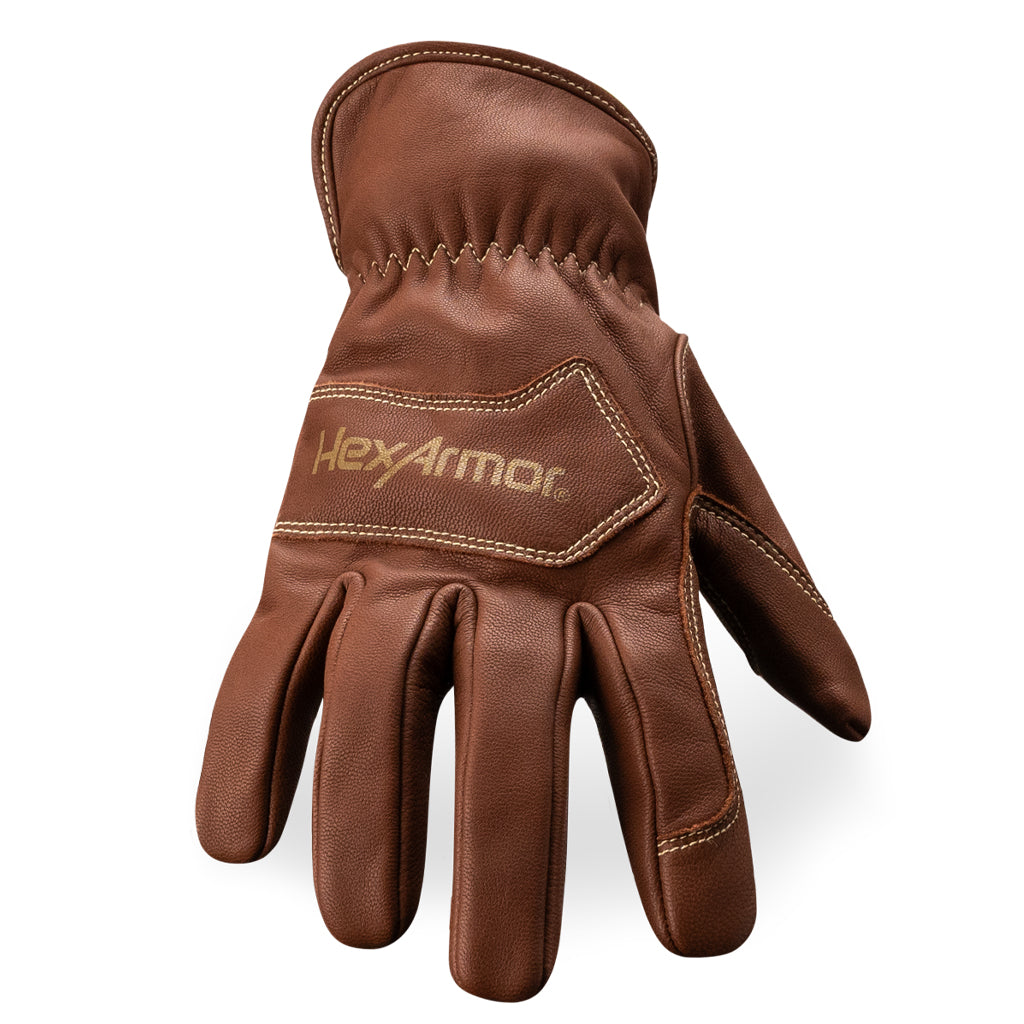 Back of hand view of Chrome SLT 5081 arc flash resistant utility safety gloves.