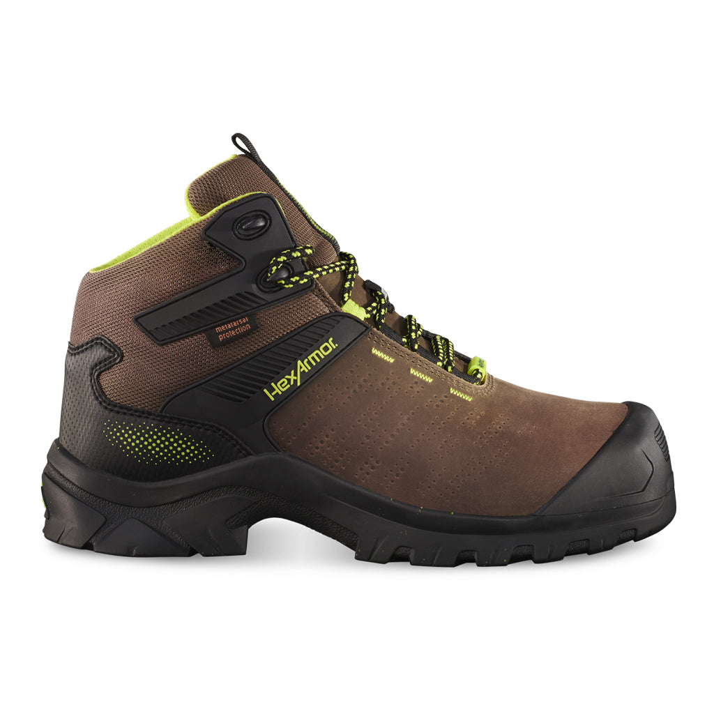 Xbase Metatarsal work boot with composite safety toe as it might appear right out the box.