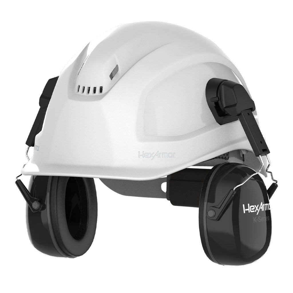 Ceros® K-Series® K1C earmuffs attached on helmet