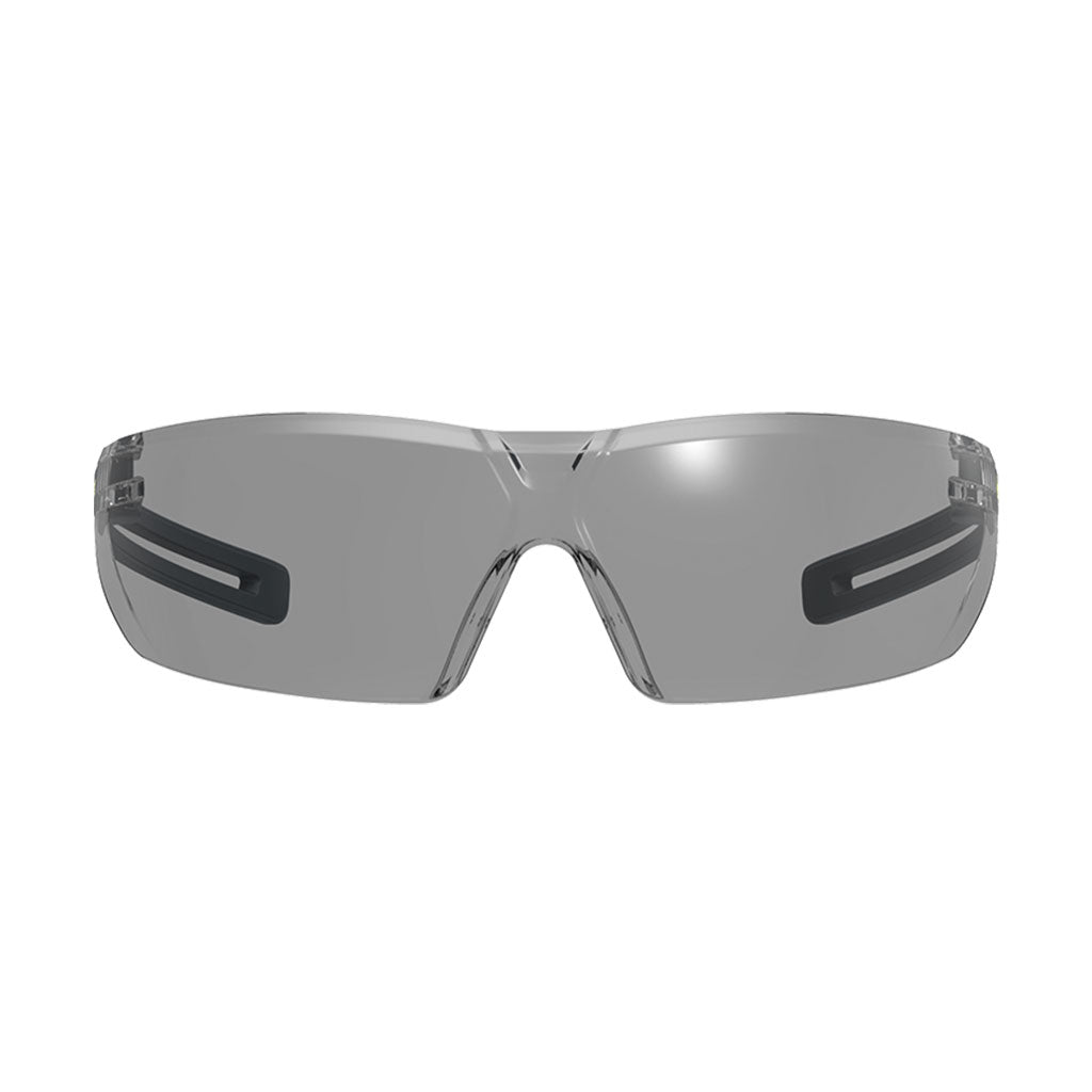 LT400 grey scratch-resistant safety glasses as shown from the front.