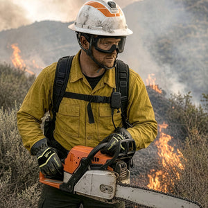 Firefighter in the field