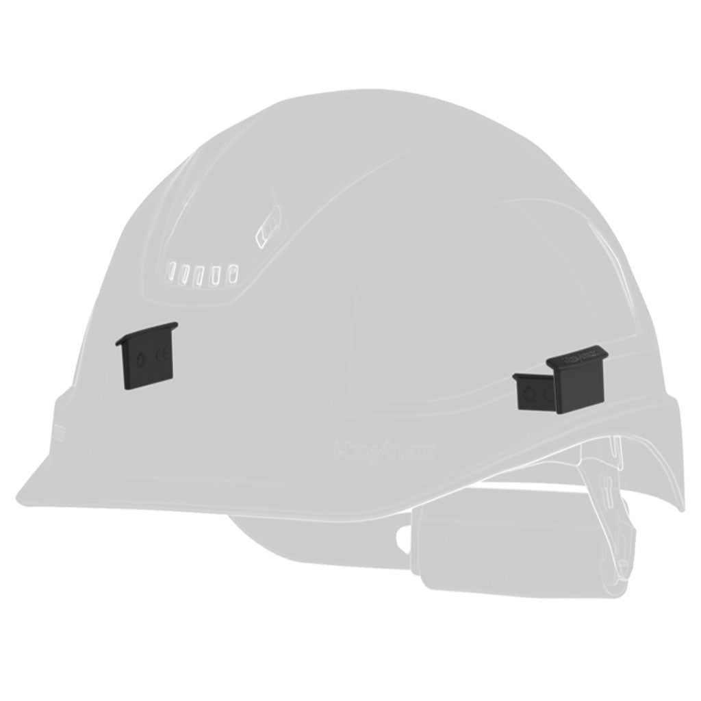 Rain plug kit attached on helmet