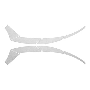 Silver reflective stickers for helmets sticker sheet.