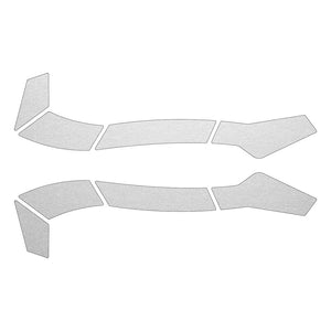 Type 2 full brim silver reflective stickers for helmets sticker sheet as they appear before application.